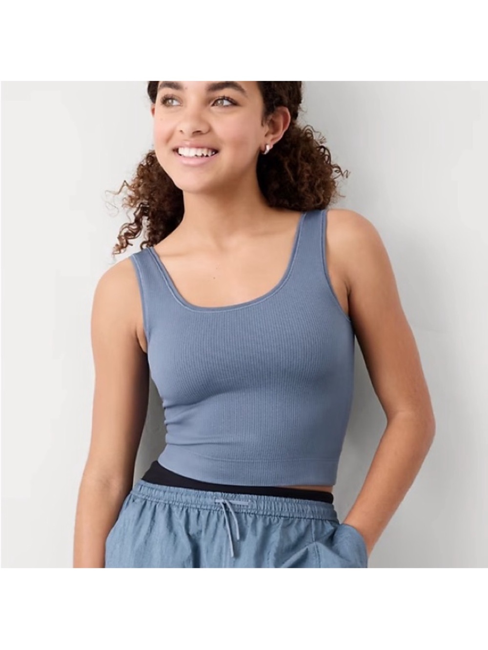 NWT Athleta Athleta Rise Above Rib Crop Tank